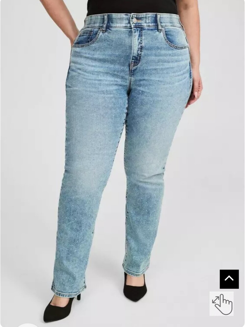 Like new Torrid 14 Rhinestone Bombshell Straight Super Soft High-Rise Jean